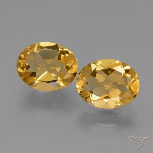 4.46ctw Natural Dorado oscuro Citrino, Ovalada, VS