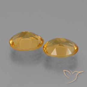 Gemas de Citrino Dorado oscuro natural de 4.46 ct, Ovalada, VS
