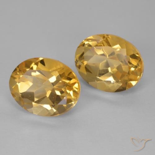Gemas de Citrino Naranja dorado intenso natural de 5.78 ct, Ovalada, VVS