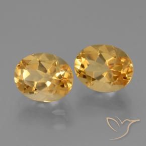 Gemas de Citrino Naranja dorado natural de 5.10 ct, Ovalada, VVS