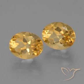 Gemas de Citrino Naranja dorado intenso natural de 5.04 ct, Corte Óvalo, VVS