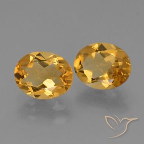 Gemas de Citrino Dorado oscuro natural de 4.75 ct, Ovalada, VVS-VS