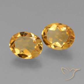 Gemas de Citrino Naranja dorado intenso natural de 4.31 ct, Ovalada, VVS-VS