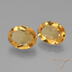 Gemas de Citrino Dorado oscuro natural de 4.47 ct, Ovalada, VVS