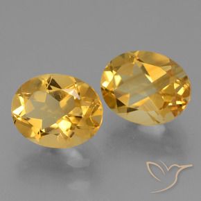 Gemas de Citrino Dorado claro natural de 5.33 ct, Ovalada, VVS
