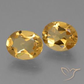 Gemas de Citrino Naranja dorado intenso natural de 4.20 ct, Ovalada, VVS-VS