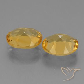 Gemas de Citrino Naranja dorado intenso natural de 4.20 ct, Ovalada, VVS-VS