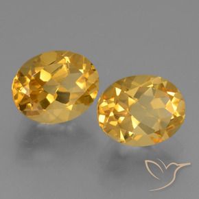 Gemas de Citrino Naranja dorado intenso natural de 5.61 ct, Ovalada, VVS