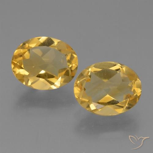4.42ctw Natural Dorado oscuro medio Citrino, Ovalada, VVS-VS