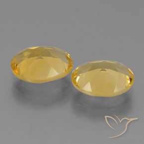 Gemas de Citrino Dorado oscuro medio natural de 4.42 ct, Ovalada, VVS-VS