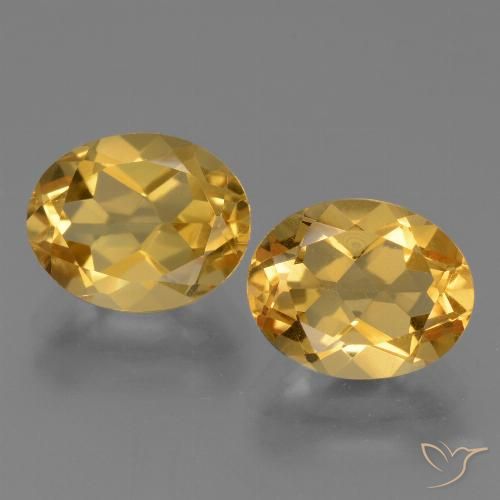 5.15ctw Natural Dorado oscuro medio Citrino, Ovalada, VVS-VS