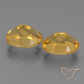 Gemas de Citrino Dorado oscuro medio natural de 5.15 ct, Ovalada, VVS-VS