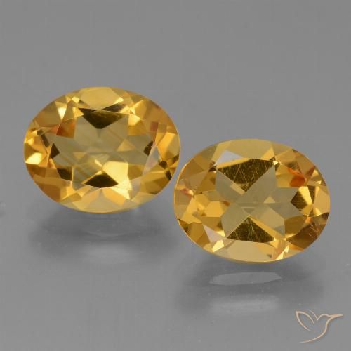 4.40ctw Natural Dorado oscuro Citrino, Ovalada, VVS