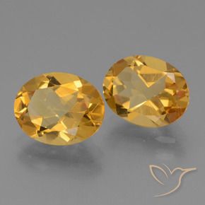 Gemas de Citrino Dorado oscuro natural de 4.40 ct, Ovalada, VVS