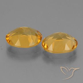 Gemas de Citrino Dorado oscuro natural de 4.40 ct, Ovalada, VVS