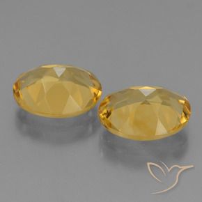 Gemas de Citrino Naranja dorado intenso natural de 4.56 ct, Ovalada, VVS