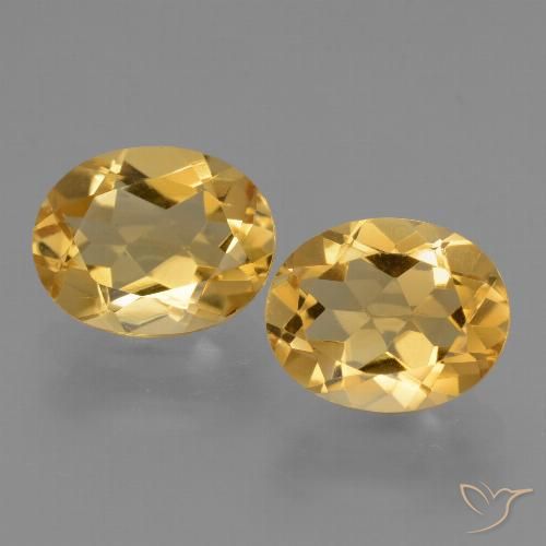 4.95ctw Natural Naranja dorado Citrino, Ovalada, VVS-VS