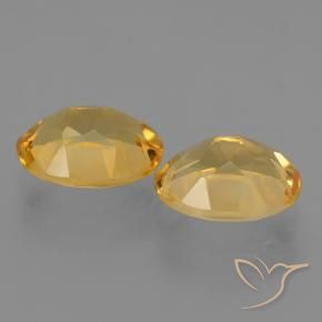 Gemas de Citrino Naranja dorado natural de 4.95 ct, Ovalada, VVS-VS
