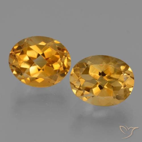 5.78ctw Natural Dorado oscuro Citrino, Ovalada, VVS-VS