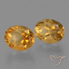 Gemas de Citrino Dorado oscuro natural de 5.78 ct, Ovalada, VVS-VS