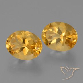 Gemas de Citrino Naranja dorado intenso natural de 5.17 ct, Ovalada, VVS