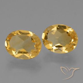 Gemas de Citrino Dorado natural de 4.35 ct, Ovalada, VVS-VS