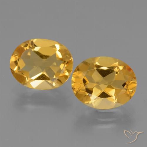 4.37ctw Natural Dorado medio Citrino, Ovalada, VVS-VS