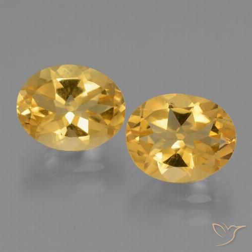 4.91ctw Natural Naranja dorado Citrino, Ovalada, VVS-VS