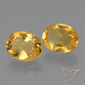 Gemas de Citrino Naranja dorado intenso natural de 4.85 ct, Ovalada, VVS-VS