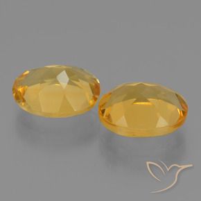 Gemas de Citrino Naranja dorado intenso natural de 4.85 ct, Ovalada, VVS-VS