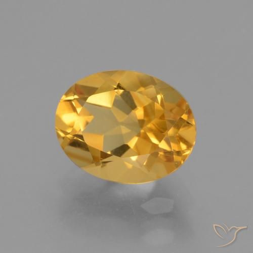 Citrino Naranja dorado intenso natural de 2.44 ct, Ovalada, VVS