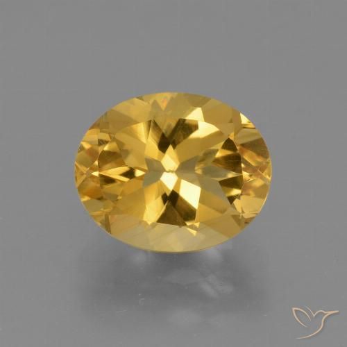 2.51ct Natural Naranja dorado Citrino, Ovalada, VS