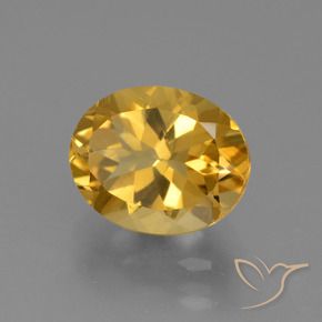 Citrino Naranja dorado natural de 2.51 ct, Ovalada, VS