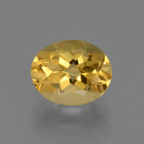 Citrino dorado natural de 2,50 ct, corte óvalo, VVS