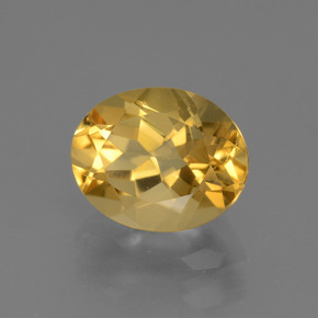 Citrino dorado natural de 2,50 ct, corte óvalo, VVS