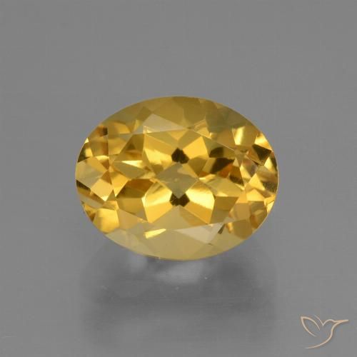 Citrino Naranja dorado natural de 2.94 ct, Corte Óvalo, VVS