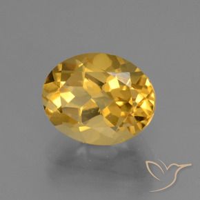 Citrino Naranja dorado natural de 2.94 ct, Corte Óvalo, VVS