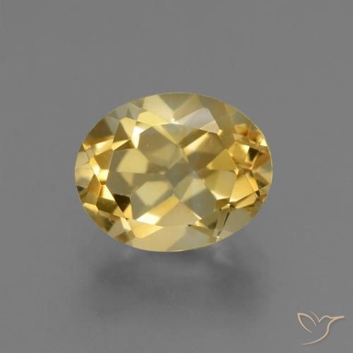 2.57ct Natural Dorado claro medio Citrino, Ovalada, VS