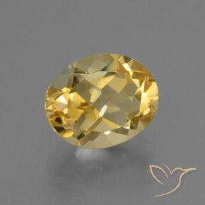 Citrino Dorado claro medio natural de 2.57 ct, Ovalada, VS