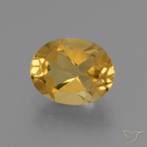 Citrino Naranja dorado intenso natural de 2.42 ct, Corte Óvalo, VS