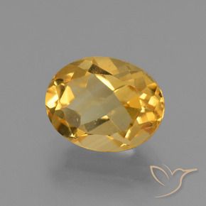 Citrino Naranja dorado intenso natural de 2.81 ct, Ovalada, VVS-VS