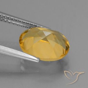 Citrino Naranja dorado intenso natural de 2.81 ct, Ovalada, VVS-VS