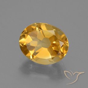 Citrino Dorado naranja intenso natural de 2.35 ct, Ovalada, VVS