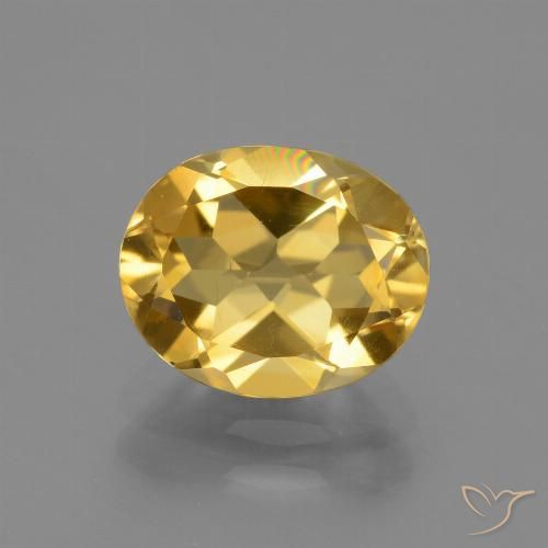 2.28ct Natural Naranja dorado Citrino, Ovalada, VS