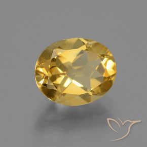 Citrino Naranja dorado natural de 2.28 ct, Ovalada, VS