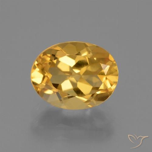 2.44ct Natural Naranja dorado intenso Citrino, Ovalada, VVS