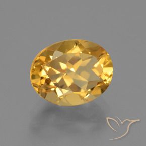 Citrino Naranja dorado intenso natural de 2.44 ct, Ovalada, VVS