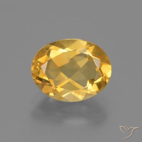 2.19ct Natural Dorado oscuro Citrino, Ovalada, VVS-VS