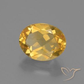 Citrino Dorado oscuro natural de 2.19 ct, Ovalada, VVS-VS