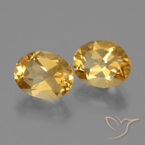 Gemas de Citrino Naranja dorado intenso natural de 4.84 ct, Ovalada, VVS-VS